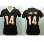 nike women nfl jerseys cincinnati bengals #14 dalton black[draft him ii top]