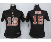 nike women nfl jerseys cincinnati bengals #18 green black[Strobe Limited]