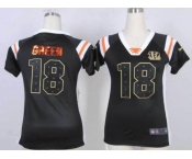 nike women nfl jerseys cincinnati bengals #18 green black[fashion Rhinestone sequins]