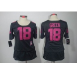 nike women nfl jerseys cincinnati bengals #18 green dk.grey[breast cancer awareness]