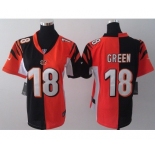nike women nfl jerseys cincinnati bengals #18 green orange-black[nike split]