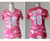 nike women nfl jerseys cincinnati bengals #18 green pink[fashion camo]