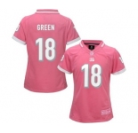 nike women nfl jerseys cincinnati bengals #18 green pink[nike 2015]