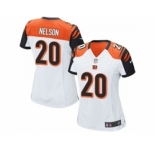 nike women nfl jerseys cincinnati bengals #20 reggie nelson white[nike]