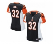 nike women nfl jerseys cincinnati bengals #32 hill black[nike][hill]