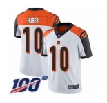 Youth Cincinnati Bengals #10 Kevin Huber White Vapor Untouchable Limited Player 100th Season Football Jersey