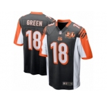 Youth Cincinnati Bengals #18 A.J. Green Nike Black 50th Anniversary Patch Game Jersey