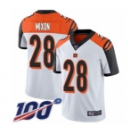 Youth Cincinnati Bengals #28 Joe Mixon White Vapor Untouchable Limited Player 100th Season Football Jersey