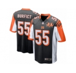 Youth Cincinnati Bengals #55 Vontaze Burfict Nike Black 50th Anniversary Patch Game Jersey