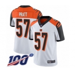 Youth Cincinnati Bengals #57 Germaine Pratt White Vapor Untouchable Limited Player 100th Season Football Jersey