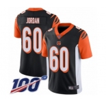 Youth Cincinnati Bengals #60 Michael Jordan Black Team Color Vapor Untouchable Limited Player 100th Season Football Jersey