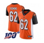 Youth Cincinnati Bengals #62 Alex Redmond Orange Alternate Vapor Untouchable Limited Player 100th Season Football Jersey