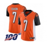 Youth Cincinnati Bengals #7 Boomer Esiason Orange Alternate Vapor Untouchable Limited Player 100th Season Football Jersey