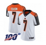 Youth Cincinnati Bengals #7 Boomer Esiason White Vapor Untouchable Limited Player 100th Season Football Jersey