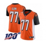 Youth Cincinnati Bengals #77 Cordy Glenn Orange Alternate Vapor Untouchable Limited Player 100th Season Football Jersey