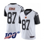 Youth Cincinnati Bengals #87 C.J. Uzomah Limited White Rush Vapor Untouchable 100th Season Football Jersey