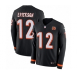 Youth Nike Cincinnati Bengals #12 Alex Erickson Limited Black Therma Long Sleeve NFL Jersey