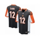 Youth Nike Cincinnati Bengals #12 Mohamed Sanu Black Team Color NFL Jersey