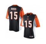 Youth Nike Cincinnati Bengals #15 John Ross Limited Black Team Color NFL Jersey
