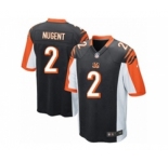 Youth Nike Cincinnati Bengals #2 Mike Nugent Black Team Color NFL Jersey