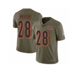 Youth Nike Cincinnati Bengals #28 Joe Mixon Limited Olive 2017 Salute to Service NFL Jersey