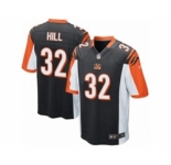 Youth Nike Cincinnati Bengals #32 Jeremy Hill Game Black Team Color NFL Jersey