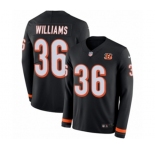 Youth Nike Cincinnati Bengals #36 Shawn Williams Limited Black Therma Long Sleeve NFL Jersey