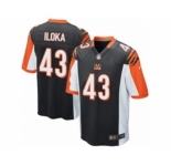 Youth Nike Cincinnati Bengals #43 George Iloka Black Team Color NFL Jersey