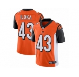 Youth Nike Cincinnati Bengals #43 George Iloka Vapor Untouchable Limited Orange Alternate NFL Jersey