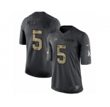 Youth Nike Cincinnati Bengals #5 AJ McCarron Limited Black 2016 Salute to Service NFL Jersey