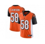 Youth Nike Cincinnati Bengals #58 Carl Lawson Vapor Untouchable Limited Orange Alternate NFL Jersey