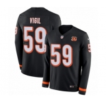 Youth Nike Cincinnati Bengals #59 Nick Vigil Limited Black Therma Long Sleeve NFL Jersey