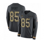 Youth Nike Cincinnati Bengals #85 Tyler Eifert Limited Black Salute to Service Therma Long Sleeve NFL Jersey