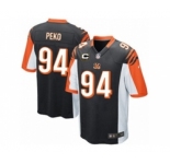Youth Nike Cincinnati Bengals #94 Domata Peko Black Team Color C Patch NFL Jersey
