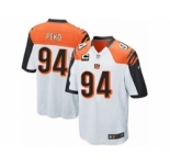 Youth Nike Cincinnati Bengals #94 Domata Peko White C Patch NFL Jersey
