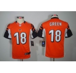nike youth nfl jerseys cincinnati bengals #18 green orange[nike limited]