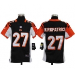 nike youth nfl jerseys cincinnati bengals #27 dre kirkpatrick black[nike]