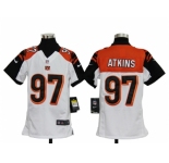 nike youth nfl jerseys cincinnati bengals #97 atkins white[nike]