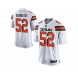 Men Nike Cleveland Browns #52 James Burgess Game White NFL Jersey