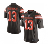 Men's Cleveland Browns #13 Odell Beckham Jr. Game Brown Team Color Football Jersey
