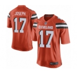 Men's Nike Cleveland Browns #17 Greg Joseph Game Orange Alternate NFL Jersey