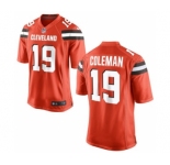 Men's Nike Cleveland Browns #19 Corey Coleman Game Orange Alternate NFL Jersey