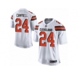 Men's Nike Cleveland Browns #24 Ibraheim Campbell Game White NFL Jersey