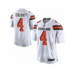Men's Nike Cleveland Browns #4 Britton Colquitt Game White NFL Jersey