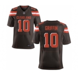 Men Cleveland Browns #10 Robert Griffin III Brown Elite Jersey