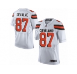 Men Nike Cleveland Browns #87 Seth DeValve Elite White NFL Jersey