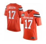 Men's Nike Cleveland Browns #17 Greg Joseph Elite Orange Alternate NFL Jersey