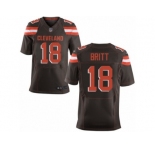 Men's Nike Cleveland Browns #18 Kenny Britt Elite Brown Team Color NFL Jersey