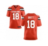 Men's Nike Cleveland Browns #18 Kenny Britt Elite Orange Alternate NFL Jersey