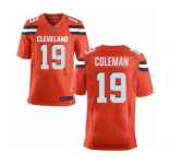 Men's Nike Cleveland Browns #19 Corey Coleman Elite Orange Alternate NFL Jersey